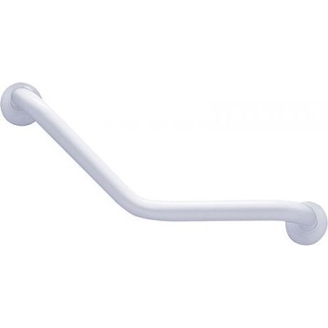 Gekrümmte Haltestange 135° Ø32 - Weißer Epoxid 400x400mm 2 Auflagepunkte