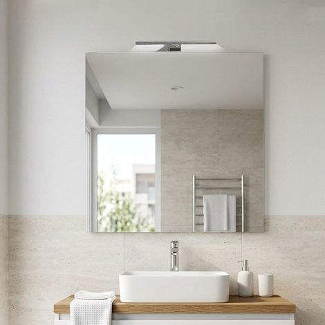 Specchio Semplice 120X110 Con Lampada Led Per Bagno Moderno (1/4)