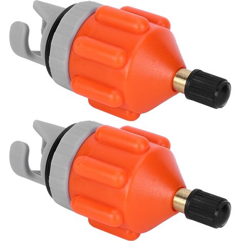 Lot de 2 embouts de pompe à air pour planche de surf, paddle et canoë (orange) (1/5)