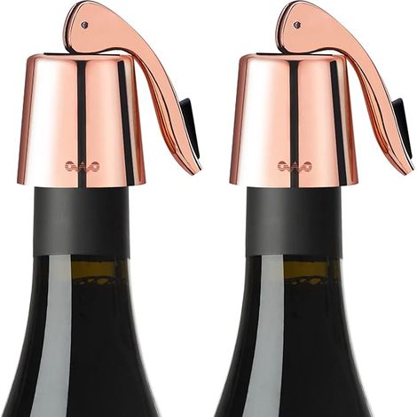 Bouchons de vin compatibles avec les bouteilles de vin ouvertes, bouchons de vin en acier inoxydable Sa-AquaForge (1/5)