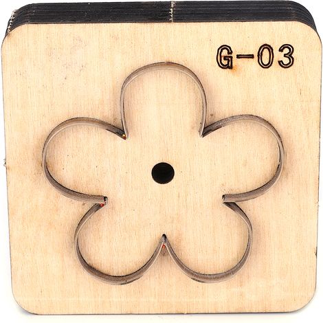 Matrice de découpe pour le travail du cuir, couteau à perforer le cuir, moule, gabarit, outil fait main à faire soi-même (G-03)
