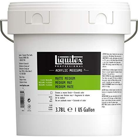 Vernis médium - Mat - Peinture acrylique - Liquitex - Pot 3,78L