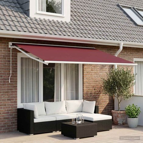 Teenpull – Markisenersatzstoff Bordeauxrot 250 x 200 cm Polyester (1/5)