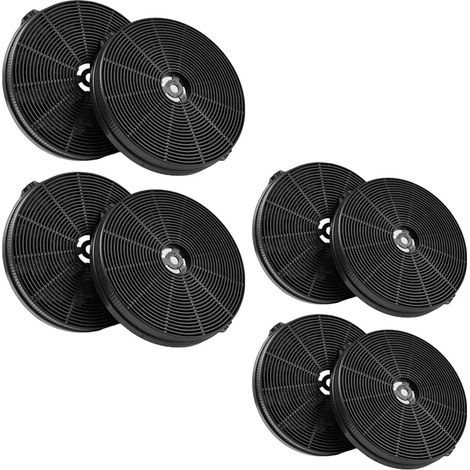 8 Pièces 17.5x2.5 cm Circulation D'air Filtre à Charbon Hotte, Universel Filtre Hotte Aspirante Charbon, Circulaire Filtre Actif Compatible avec de Multiples Marques et Modèles pour Hotte de Cuisine (1/5)