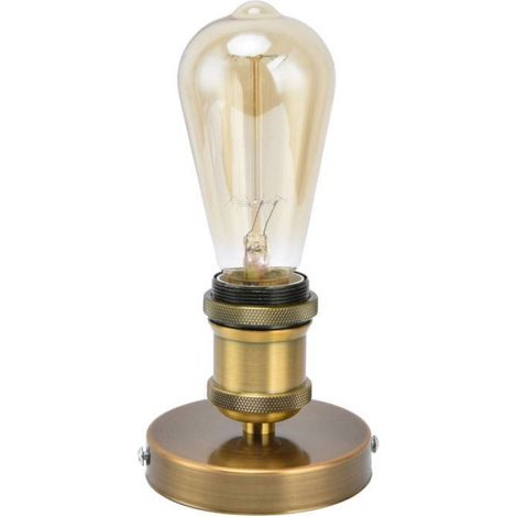 douille de lumière vintage E26 E27 Douille de lampe Vintage E26 E27, support de lampe de bricolage lampe patine dorée (1/4)