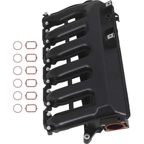 Maxpeedingrods – Collecteur d'admission en plastique noir pour BMW 5er E60 E61 3er E90 E91 X5 X3 E71 M57 – Résistance à la chaleur et durabilité