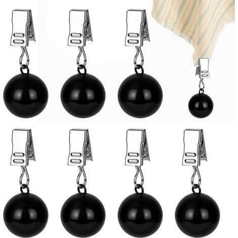 Set di 8 pesi per tovaglie da esterno, pesi per tovaglie con clip in acciaio inox, pesi per tovaglie per tavoli da giardino, matrimoni, tende, picnic, campeggio, feste (1/5)