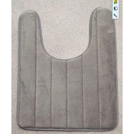 sige De Toilette En Forme De U En Mousse Mmoire De Forme Gris Argent, Tapis De Sol Absorbant L'eau De 40 60 Cm, Peut Tre Personnalis Comme Tapis (1/5)