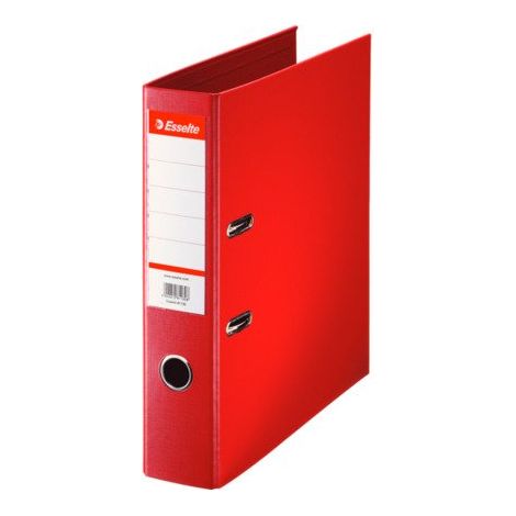 Classeur à levier plastifié Esselte Standard A4 - Dos 7,5 cm - Rouge - Lot de 10 (1/2)