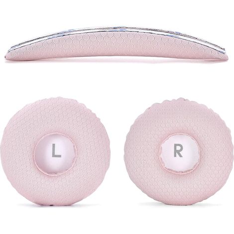 Set di cuscinetti auricolari di ricambio 2 in 1: cuscinetti in rete + archetto, compatibili con cuffie 600/660/670 (rosa) (1/5)