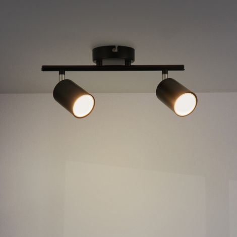 IluminaShop - Lampara de Techo Serie Black 2 Focos GU10 (1/3)