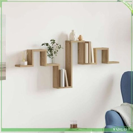 Étagère murale - ABI - Chêne artisanal - 104.5 x 10 x 43 cm - Durable et moderne (1/5)