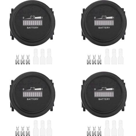 Indicateur de batterie numérique LED étanche 4X 12V/24V/36V/48V/72V pour Go-Lf Ca-Rt (1/5)