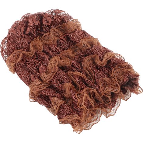 Bonnet Turban Musulman Élastique Maille Respirant Confortable Plissé Rétro Classique Marron (1/5)