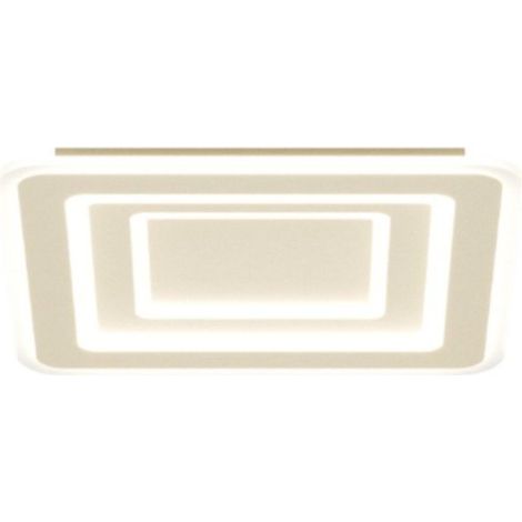 Plafoniera moderna top light zoom 1220 50 led cct switch metallo, finitura metallo sabbia
