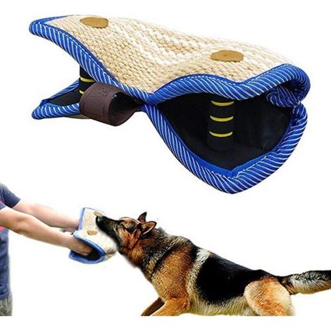 Blue chew cushion for dog training, 332012cm, durable dog training accessory. (1/5)