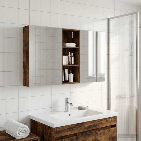 vidaXL Ensemble de Meubles de Salle de Bain 3 pc 130 x 14,5 x 70 cm (1/5)