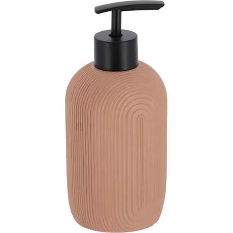 Dispenser di sapone geometrico in poliresina da 400 ml - blush - Tendance