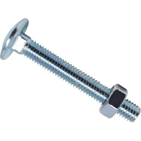 METALMATE Cup Square Hex Bolt & Nut Zp M8 x 60mm Box 25
