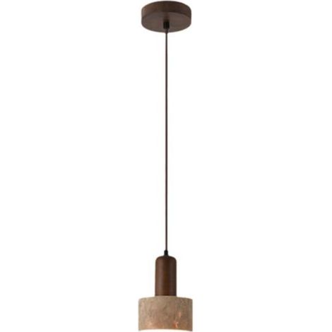 Suspension LED en Travertin Jaune Intensité Variable 3 Couleurs 110-240 V Style Japonais Wabi Sabi Idéale pour une Table de (1/5)