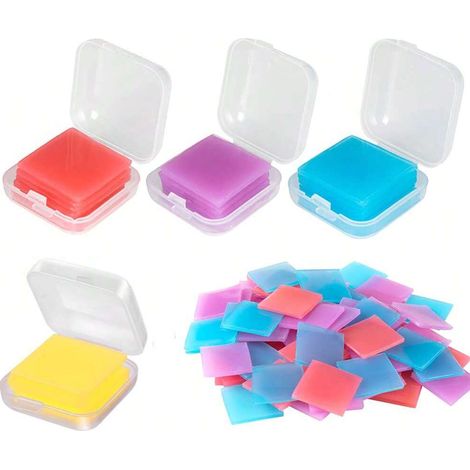 Ensemble d'argile à colle pour peinture DIY de 4 boîtes, cire de peinture diamant colorée avec boîte de rangement pour accessoires de broderie de peinture diamant 5D (1/2)