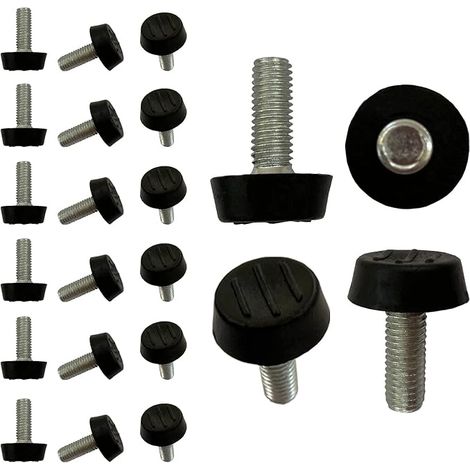Set di 22 piedini di livellamento regolabili POCADOM M8 x 20 mm per mobili, tavoli, scrivanie e sedie (1/5)