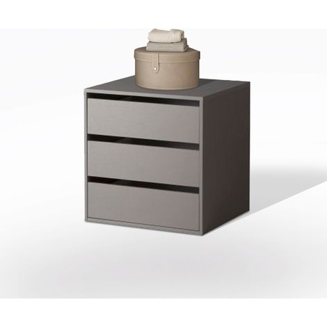 CASSETTIERA INTERNA PER ARMADIO 3 CASSETTI CM 58 GRIGIA