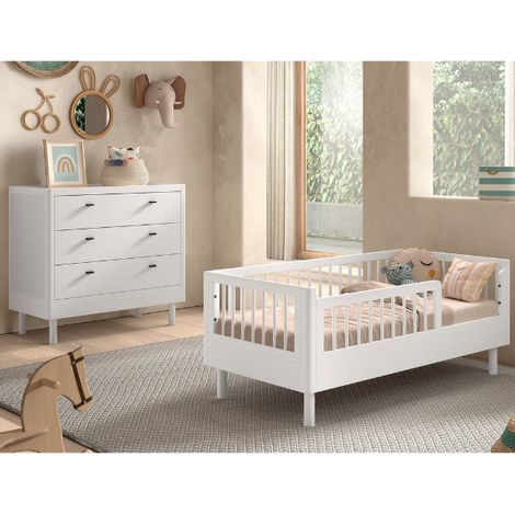 Chambre junior Forrest: lit junior 70x140cm, commode - bois de (1/4)
