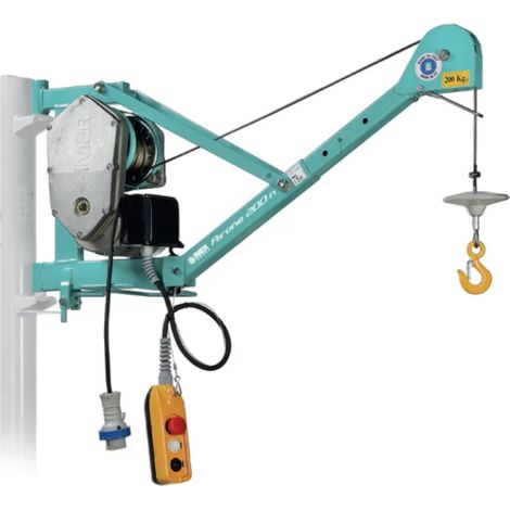 Imer – Élévateur 0,75kW 200kg – Hauteur de levage 30m – Vitesse 19m/min – Câble acier 31m – Moteur auto-freinant