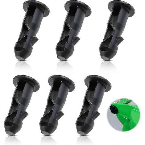 3 paires de goupilles de charnière pour couvercle de poubelle à roulettes, 67 mm x 31 mm, en plastique noir, de rechange pour poubelles à roulettes domestiques de 240 L (1/4)