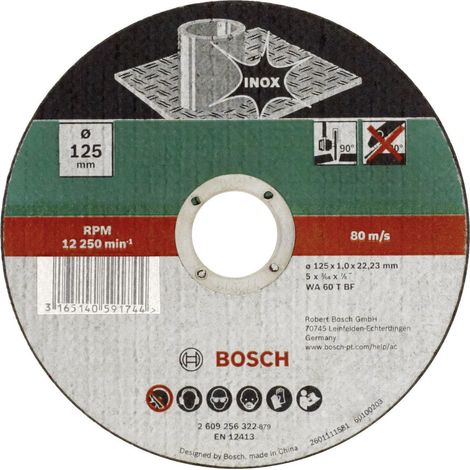 BOSCH 2609256323 DIY TRENNSCHEIBE INOX 125 MM Ø X 1,6 MM GERADE
