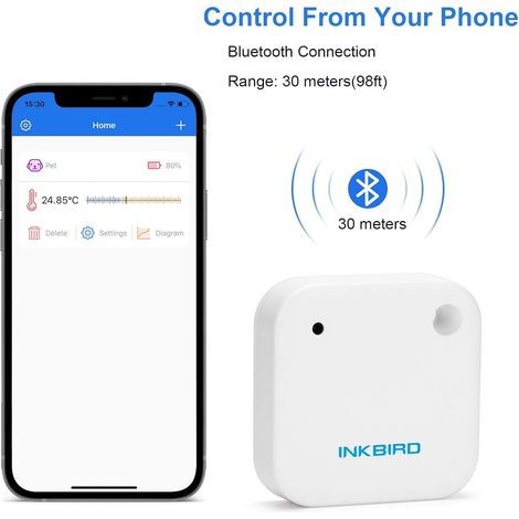 INKBIRD IBS-TH2 Bluetooth-Thermometer-Hygrometer für den Innenbereich mit magnetischem Temperatur- und Feuchtigkeitsrekorder und integriertem Smart-Sensor (1/5)