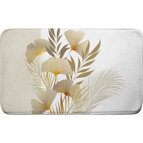 Tapis de Bain Microfibre "Auxane" 45x75cm Naturel (1/2)