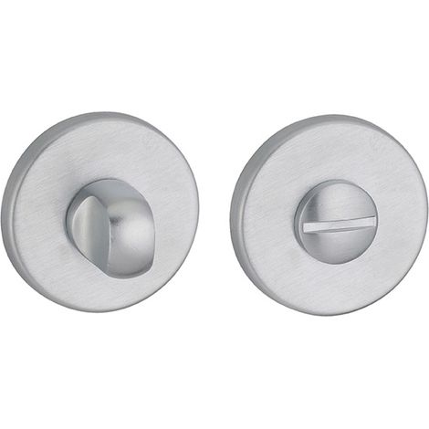 Coppia borchie, rosetta tonda Ø 50mm a pomolo, cromo satinato - FROSIO BORTOLO