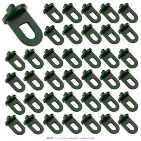 50 PCS Greenhouse Clips,Accessoire de Serre, Support de Plante Grimpante Clips de Kit de Suspension pour Serre(Vert) (1/5)