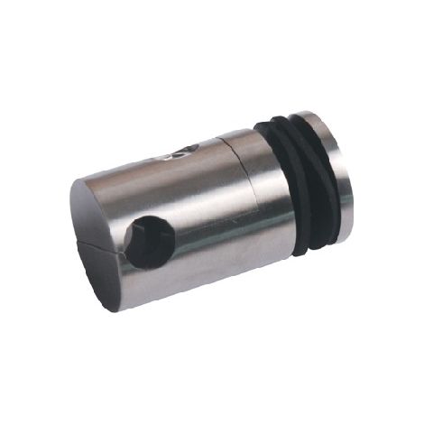 Deco Fer Forge – Connecteur rond inox 316 pour tube de 10mm – Montage plexiglass 8mm – Finition brossée grain 320 – Raccord esthétique durable
