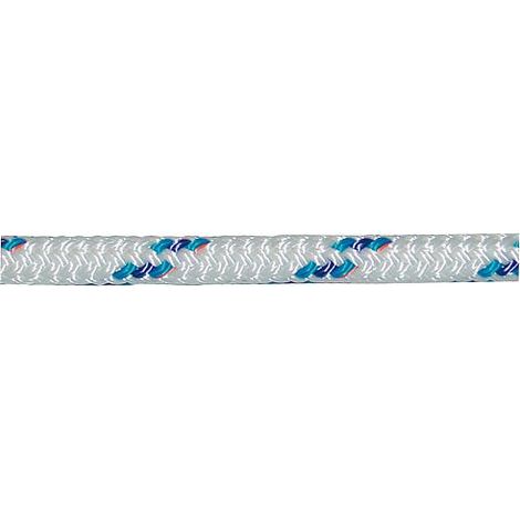 GEWA-Corde en fibre, cordage tressé diam. 6 mm, L 10 m, bleu-blanc
