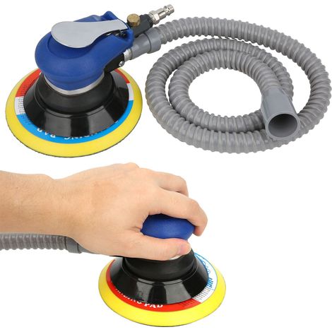 Ponceuse pneumatique 150mm 6 pouces polisseuse à air comprimé avec raccord d'entrée 1/4 pouce EU (1/5)