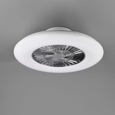 Plafonnier ventilateur LED 38W 4400lm – Température de couleur réglable 2700K-6500K – 3 vitesses – Télécommande – Diamètre 58cm – Mode été/hiver – Reality Leuchten (1/10)