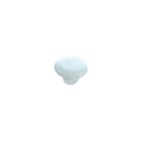 Pomolo in porcellana ovale bianco