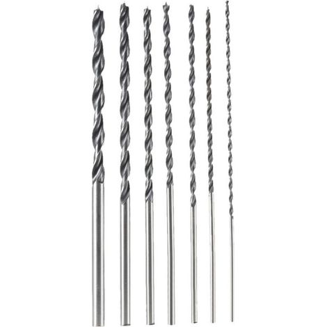 Perceuse à bois à trois points étendue de 300 mm, jeu d'ouvre-trou de centrage pour le travail du bois 4-12 mm, 7 pièces, Ensoleillé (1/4)