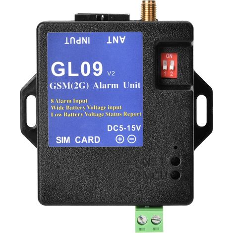 Système d'alarme GSM GL09 à 8 canaux, alimenté par batterie, contrôlé par application et avec alerte SMS. (1/5)