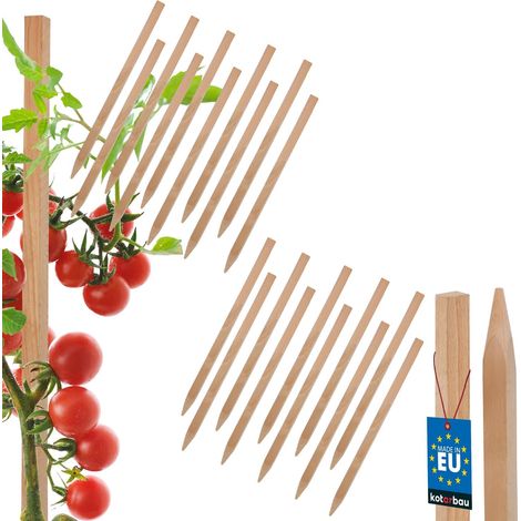 Tuteurs en bois KOTARBAU® pour tomates et arbustes, 25 cm, lot de 20 (1/5)