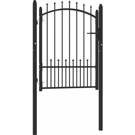 Portail de clôture avec pointes Noir 100 x 125 cm CFW761567 (1/5)