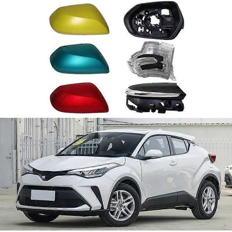 Passend für Toyota Chr (Baujahre 2018–2023): Rückspiegelgehäuse, Rückspiegelabdeckung, reflektierender Linsenrahmen, Blinker – rechte Seite – Gehäuse ohne Lackierung (1/5)