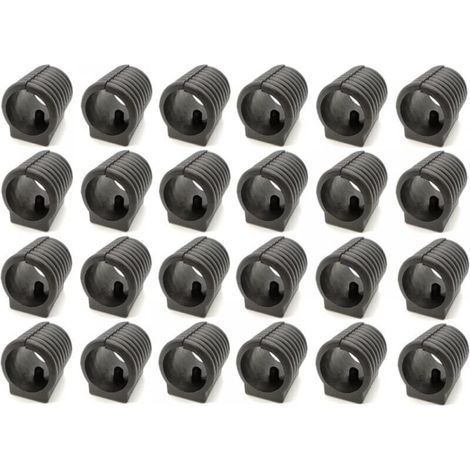 24 pièces Patins pour meubles Patins de Serrage de Tube de Chaise en Plastique Chaise en Plastique pour Pieds de Chaise en Forme de U Patins pour Pieds de Chaise à Attaches pour tubes ronds (1/4)