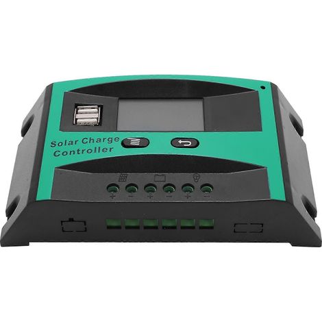 Solar-Laderegler 12V/24V automatischer PWM-Regler mit zwei USB-Anschlüssen für Photovoltaik-Straßenbeleuchtung, 20A