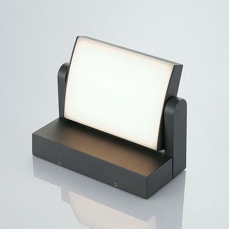[NEUWERTIG] B-Ware Lindby Außenwandleuchte Wandlampe Led Sherin Dunkelgrau Schwenkbar