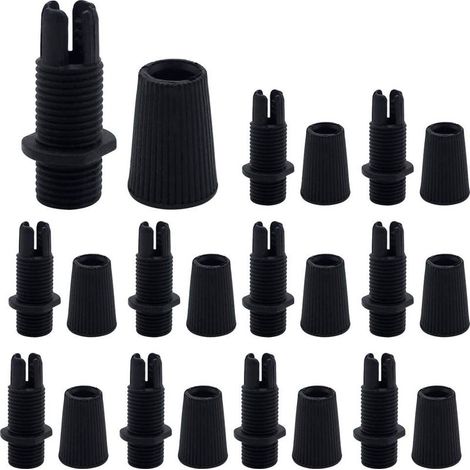 20pcs M10 Pendentif Anti-traction Connecteurs En Plastique Noir Cordon Grip Câble De Verrouillage Fil Pinces Réglables Plafonnier Clips De Câble Passe-fil pour Câblage Pendentif Suspension (1/4)