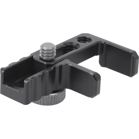 Accessoire universel en alliage d'aluminium noir pour cage de caméra : pince de fixation pour câble de signal (1/5)